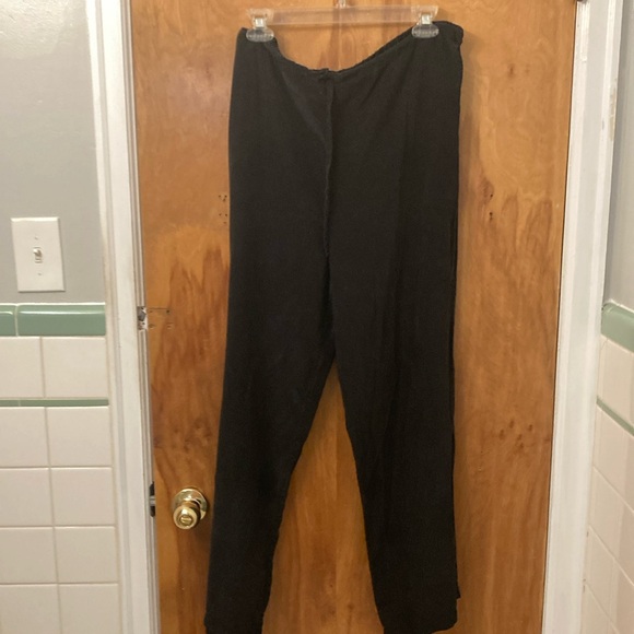 Vintage Victoria Secret Silk Black Lounge Pants - Picture 1 of 6